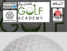 Tablet Screenshot of joeycarlislegolfacademy.com